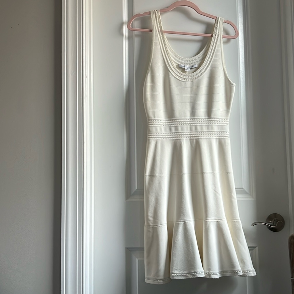 Diane Von Furstenberg, Small Off-White Sleeveless Dress.